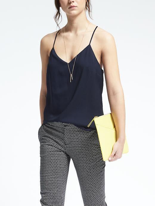 Banana Republic Womens Vee Neck Cami - Preppy Navy