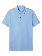 Banana Republic Mens Mercerized Cotton-modal Polo Shirt Blue Dusk Size L