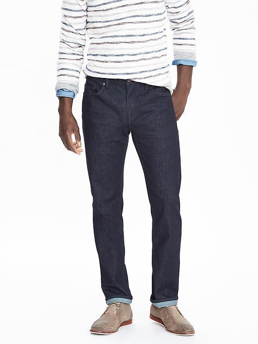 Banana Republic Mens Straight Rinse Wash Jean Size 32w 36l Tall - Indigo
