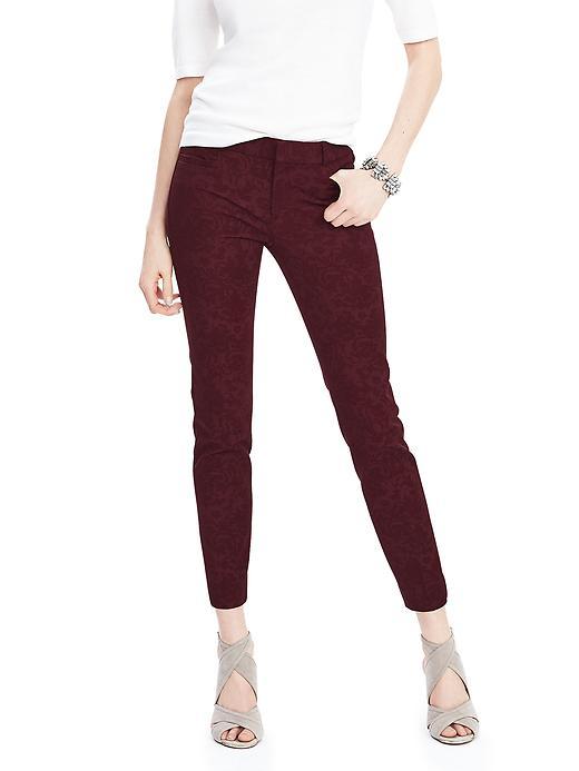 Banana Republic Sloan Fit Floral Burnout Slim Ankle Pant Size 0 Petite - Warm Combo