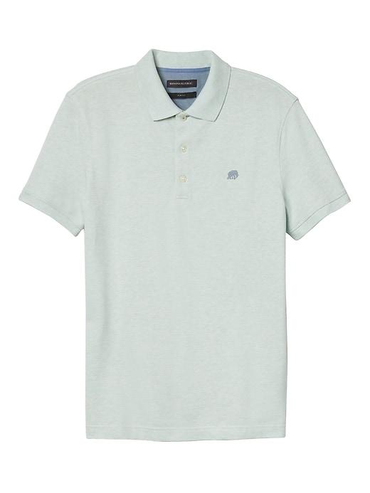 Banana Republic Slim Pique Polo - Teal Ice