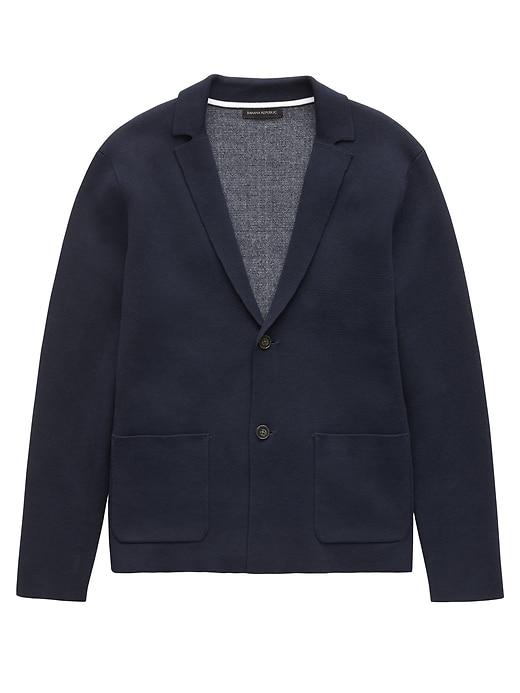 Banana Republic Mens Supima Cotton Sweater Blazer Navy Size M