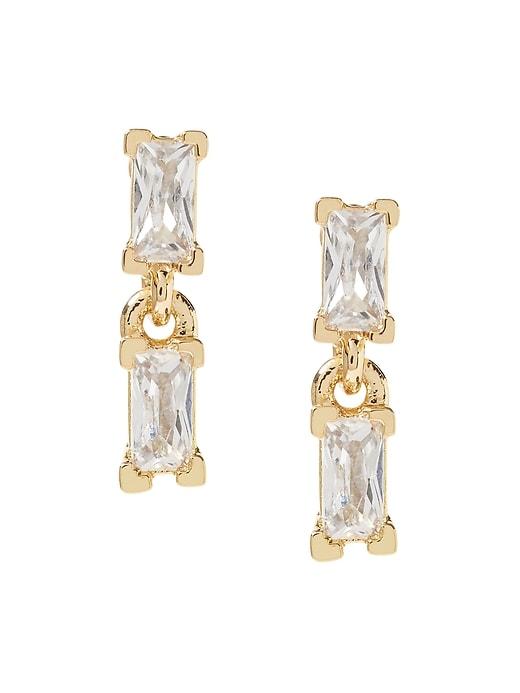 Banana Republic Womens Delicate Baguette Stud Earring Gold Size One Size