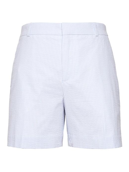 Banana Republic Womens Seersucker 5 Short Light Blue Size 20
