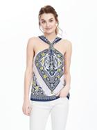 Banana Republic Womens Embroidered Knot Tank Size L - Cocoon