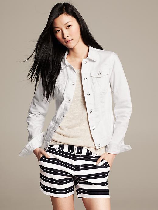 Banana Republic White Denim Jacket - White