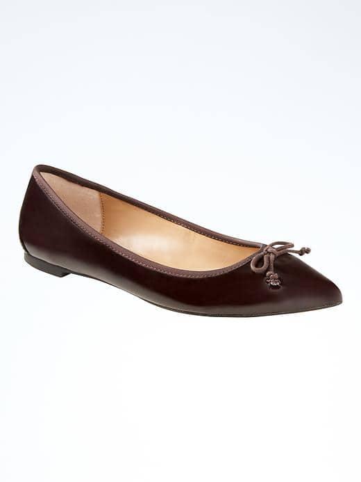 Banana Republic Pointed Toe Robin Ballet Flat - Wine