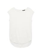 Banana Republic Womens Petite High-low Curved Hem Top White Size M