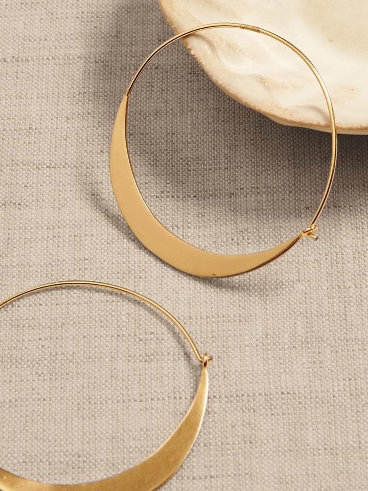Crescent Small Hoops | Aureus + Argent