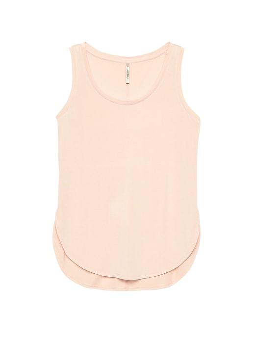 Banana Republic Womens Sandwashed Modal Blend Round-hem Tank Pink Blush Size Xs