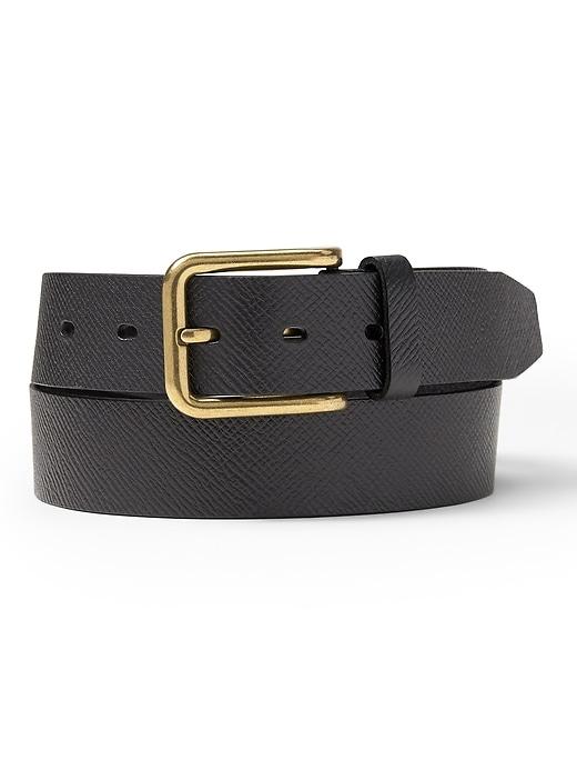 Banana Republic Mens Textured Leather Belt Black Size 32