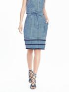 Banana Republic Womens Timo Weiland Collection Gingham Skirt Size 0 - Blue