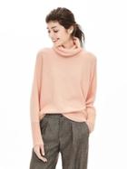 Banana Republic Womens Oversized Turtleneck Sweater Pullover Size M/l - Pink Blush