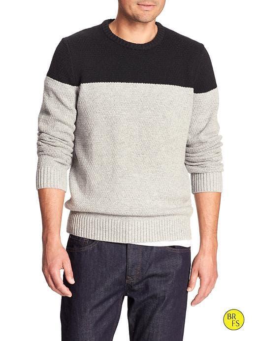 Banana Republic Factory Colorblock Pullover - Black/gray