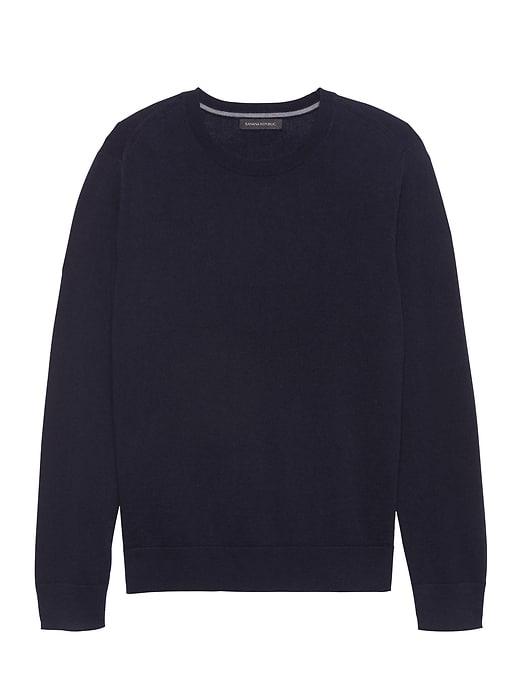 Banana Republic Mens Extra-fine Italian Merino Wool Crew-neck Sweater Navy Size Xxl
