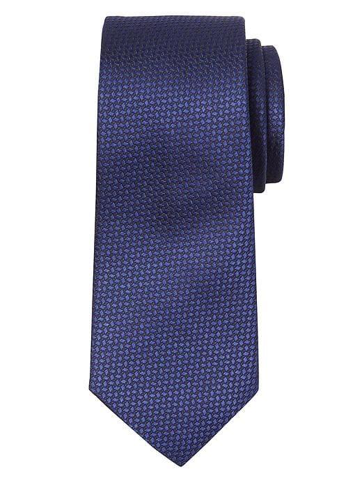Banana Republic Mens Modern Textured Solid Tie - Navy