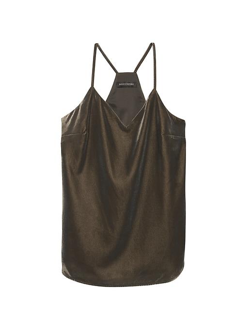 Banana Republic Womens Petite Velvet Racerback Camisole Demre Gray Size S