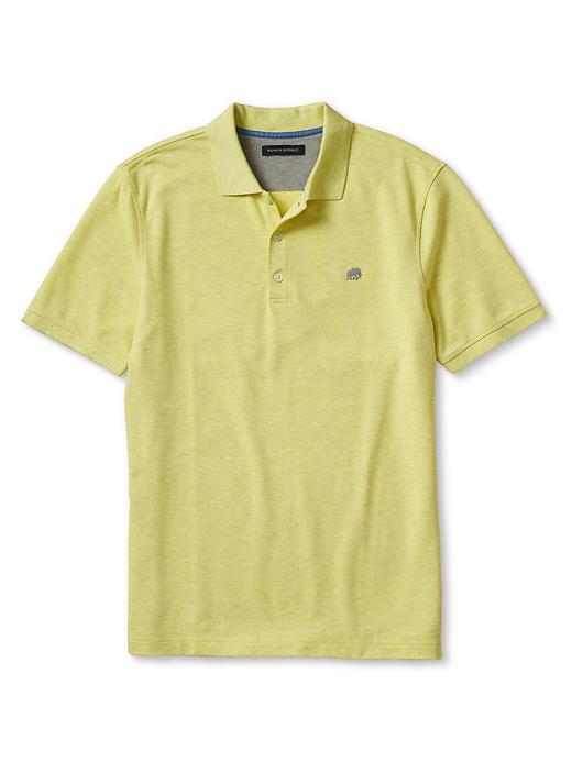 Banana Republic Mens Signature Pique Polo Size L Tall - Limelight Yellow