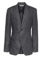 Banana Republic Mens Heritage Slim Irish Check Linen Suit Jacket Dark Charcoal Size 34