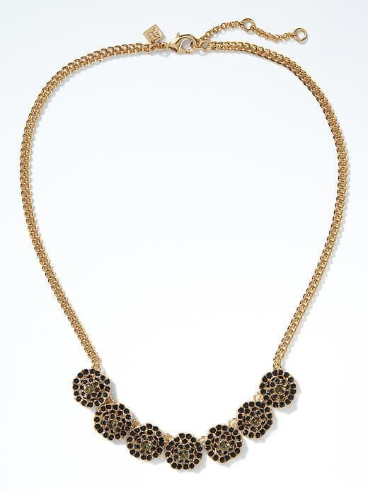 Banana Republic Stone Cluster Necklace - Navy