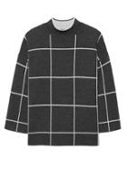 Banana Republic Womens Washable Wool-cashmere Sweater Smokey Gray & Dusk Size S