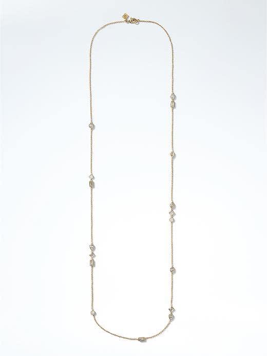 Banana Republic Delicate Mixed Shapes Layer Necklace - Gold