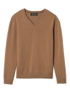 Banana Republic Mens Todd & Duncan Cashmere V-neck Sweater Camel Size S