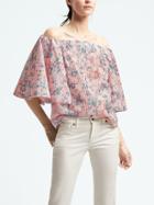 Banana Republic Womens Structured Off Shoulder Top - Blushing