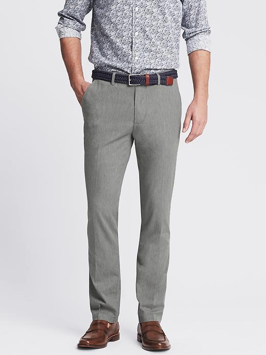 Banana Republic Kentfield Slim Gray Heather Cotton Pant Size 35w 36l Tall - Gray