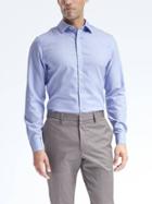 Banana Republic Mens Grant Fit Non Iron Stripe Shirt - Light Blue