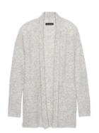 Banana Republic Womens Aire Long Open Cardigan Heather Light Gray Size L