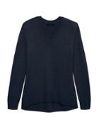 Banana Republic Womens Petite Supersoft Cotton Blend V-neck Sweater Navy Size S
