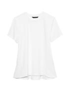 Banana Republic Womens Stretch-crepe Ruffle-back Top White Size Xl
