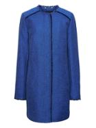 Banana Republic Womens Italian Tweed Car Coat Royal Blue Size M