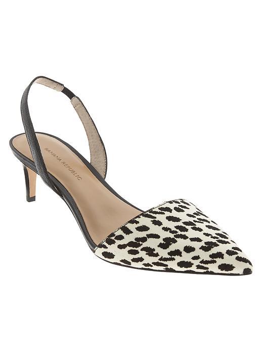 Banana Republic Womens Hedy Slingback Pump Size 10 - Black/white