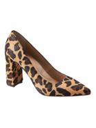 Banana Republic Womens Block-heel Madison Leopard Print Haircalf Size 7 1/2