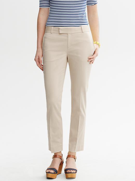 Banana Republic Hampton Fit Coral Sateen Crop