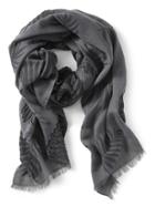 Banana Republic Womens Palm Sheer Rectangular Scarf Volcanic Gray Size One Size