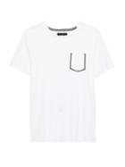 Banana Republic Mens Pocket Crew-neck T-shirt With Coolmax Technology White Size L