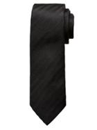 Banana Republic Drake Monochrome Stripe Silk Tie - Black