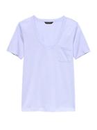 Banana Republic Womens Supima Cotton Pocket V-neck T-shirt Violet Size Xs