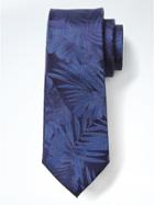 Banana Republic Palm Silk Tie - Navy