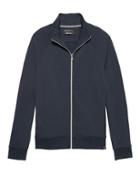 Banana Republic Mens Polartec Fleece Full-zip Sweatshirt Preppy Navy Blue & Black Size Xs