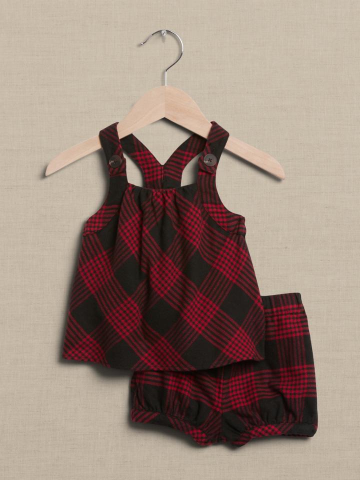 Baby Flannel Tank & Bubble Short Set
