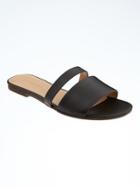 Banana Republic Double Strap Slides - Black