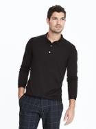 Banana Republic Mens Merino Polo - Black