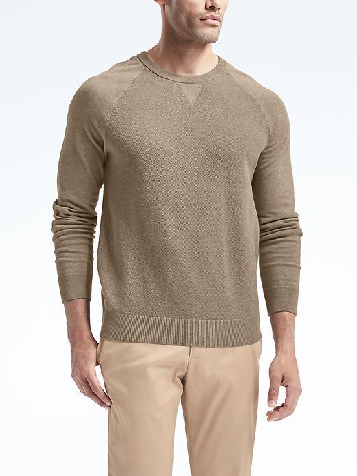 Banana Republic Mens Pima Cotton Cashmere Pullover Crew - Khaki