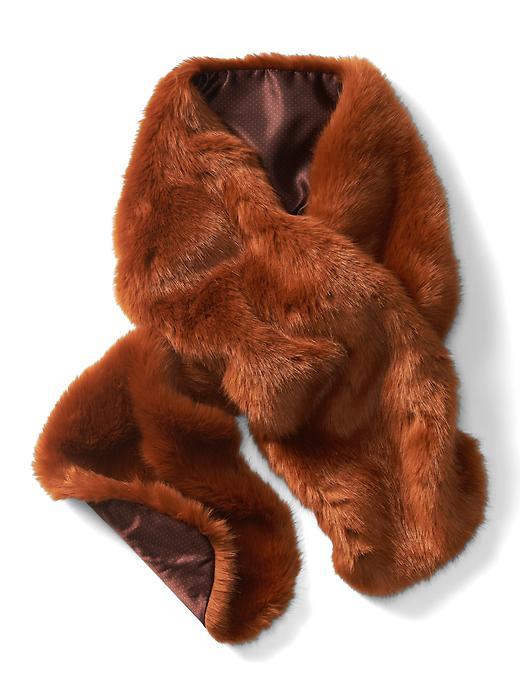 Banana Republic Faux Rabbit Fur Scarf - Autumn Rust
