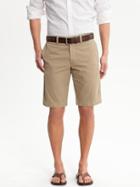 Banana Republic Solid Color Cotton Shorts - Coconut Husk 110