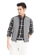 Banana Republic Mens Quilted Knit Vest Size L Tall - Gray Heather